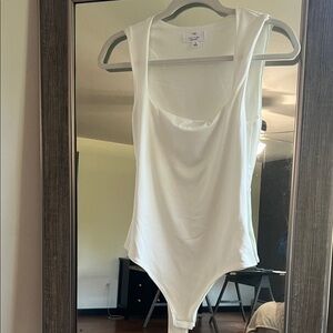 White Sleeveless Bodysuit